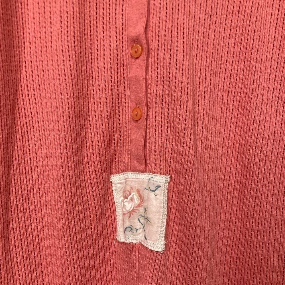 Vintage Victorias Secret Pink Button Down Thermal Onesie Size Small - Picture 4 of 11
